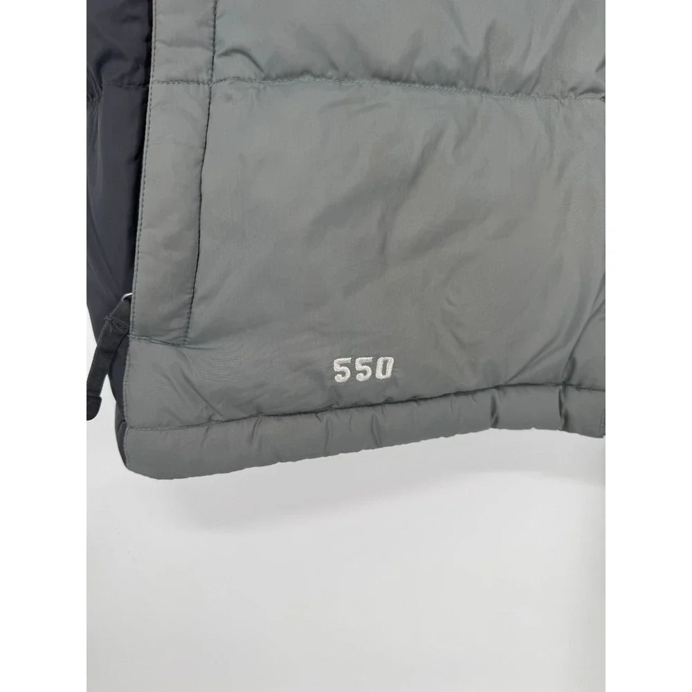 The North Face Nuptse Puffer‎ Vest Mens Medium Grey Black 550 Down Insulated